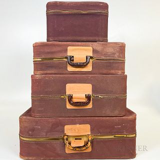 Cavanaugh Four-piece Canvas-covered Luggage Set