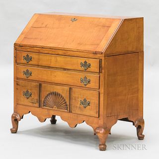 Queen Anne Red-stained Maple Slant-lid Desk