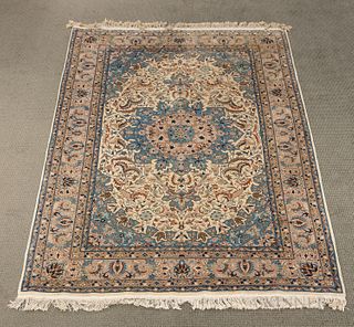 Indo-Tabriz Rug, India, c. 2000, (sun-faded), 9 ft. 1 in. x 6 ft. 2 in.