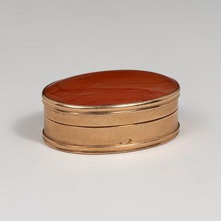 VIVIEN LEIGH. 
Snuff box. England, 1940s. 
In 14kt yellow gold.