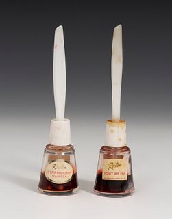 VIVIEN LEIGH. 
Two bottles of Revlon nail polish. U.S.A, 1960s. 
Glass, plastic and enamel.