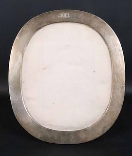 Large Tiffany Sterling Silver Oval Picture Frame 