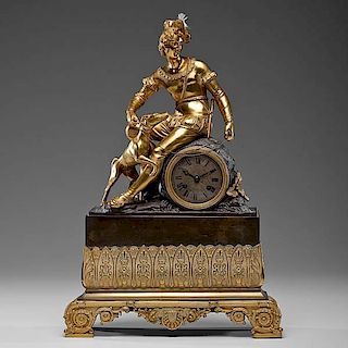 French Figural Mantel Clock 