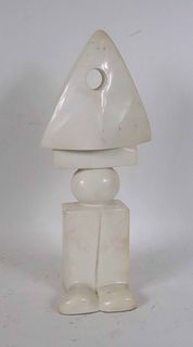Rinaldo Bigi White Hardstone Figural Sculpture