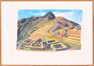 Susan Shatter, Pastel on Paper, Peruvian Ruins