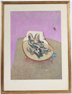 Francis Bacon, "Personnage Couche" Lithograph