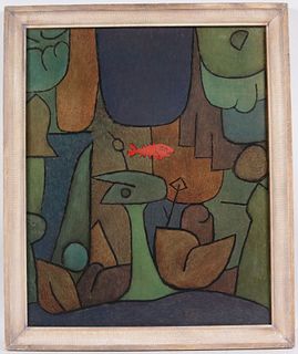 Paul Klee, Print on Board, Underwater Garden