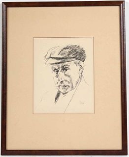 Max Liebermann, Lithograph, Man in a Hat