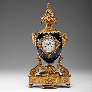 French Porcelain Mantel Clock 