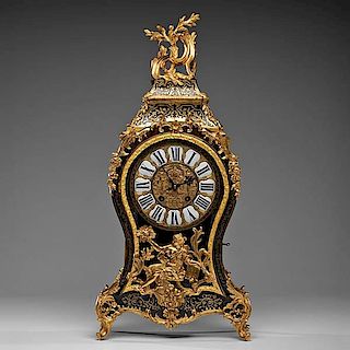 Louis XV-Style Boulle Work Balloon Case Bracket Clock 