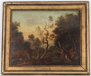 Old Master Italianate Landscape with Figures