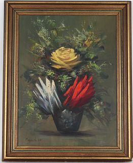 Signed, 20th C. Persian Still Life Painting