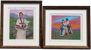 (2) Ken Freeman Native American Serigraphs