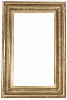 Antique American School Gilt Fluted Cove Frame