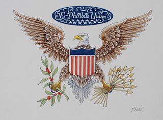 Basil Smith (B. 1925) "Eagle and Shield" Original