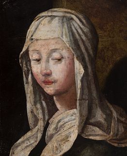 Spanish school; XVII century.
"Virgin".
Oil on copper.
Presents adapted frame.