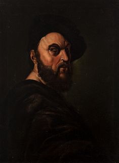 Following Renaissance models; Italy, early 19th century.
"Portrait of Rafael Sanzio".
Oil on canvas.