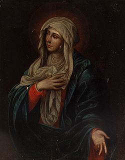 Andalusian school from the second half of the seventeenth century."Painful Virgin"Oil on canvas.