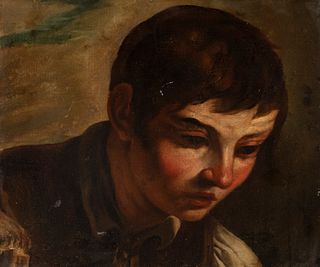 Italian school, mid 17th century.
Portrait of boy.
Oil on canvas.