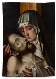 LUIS DE MORALES (Badajoz, ca. 1510-1586). "Mercy." Oil on panel.