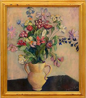 ATTRIBUTED TO GERALD EDWARD MOIRA (1867-1959): BOUQUET IN A VASE