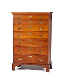 Chippendale Cherry Seven-Drawer Chest  