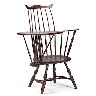 Rare Writing-Arm Windsor Chair 