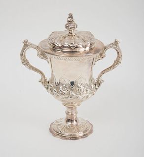 WILLIAM IV SILVER TWO-HANDLED CUP AND ASSOCIATED COVER