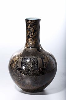 Chinese Gilt Painted Porcelain Vase
