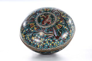 Chinese Cloisonne Enamel Covered Container