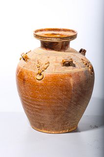 Chinese Monochome Glazed Pottery Jar
