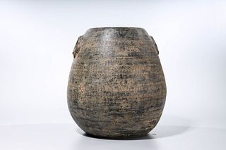 Chinese Han-Style Monochrome Pottery Jar
