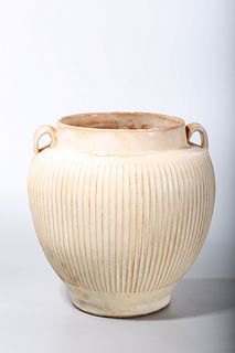 Chinese Monochrome Glazed Ceramic Jar