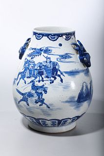 Chinese Blue and White Porcelain Zun Vase