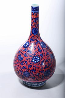Chinese Enameled and Blue & White Vase