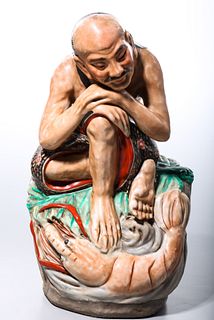Chinese Painted Ceramic Figure