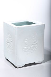 Chinese White Glazed Porcelain Planter