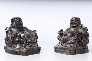 Two Chinese Budhai Sculptures