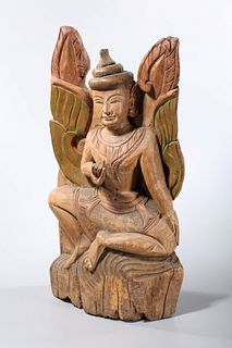 Southeast Asian Carved Wood Sculpture