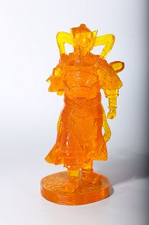 Chinese Imitation Amber Figure of Guandi