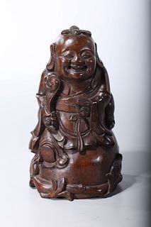 Chinese Carved Wood Figural Sculpture