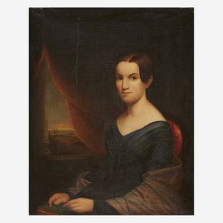American School (19th Century) Portrait of a Seated Young Lady