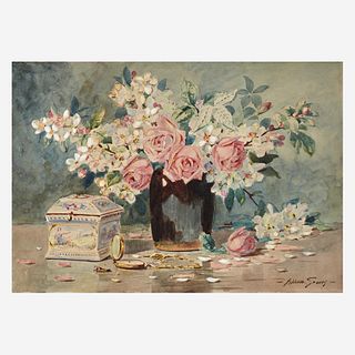 Abbott Fuller Graves (American, 1859-1936) Roses and Apple Blossoms