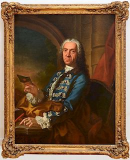 ATTRIBUTED TO GIUSEPPE BONITO (1707-1789): PORTRAIT OF A DISTINGUISHED GENTLEMAN