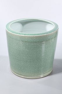 Chinese Celadon Crackle Glazed Porcelain Jardiniere