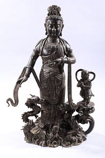 Chinese Bronze Guanyin