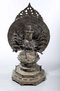 Chinese Bronze Thousand-Arm Buddha