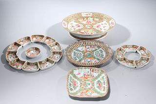 Group of Chinese Rose Medallion Porcelains