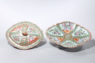 Two Antique Chinese Enameled Export Porcelains