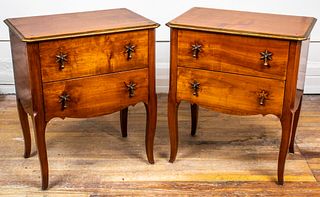 Italian Rococo Style Parcel Gilt Commodes, Pair